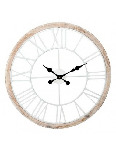 Horloge Murale DKD Home Decor Blanc Bois Métal (60 x 5 cm) les ctes