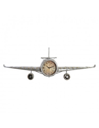 Horloge Murale DKD Home Decor Avion Métal Verre (141 x 20 x 46.5 cm) Les magasins à Paris et en Île-de-France