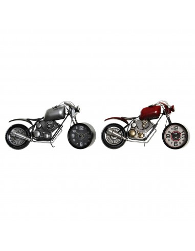 Horloge de table DKD Home Decor Motocyclette Fer (2 pcs) (44 x 13.5 x 23 cm) des créatures d'habitude