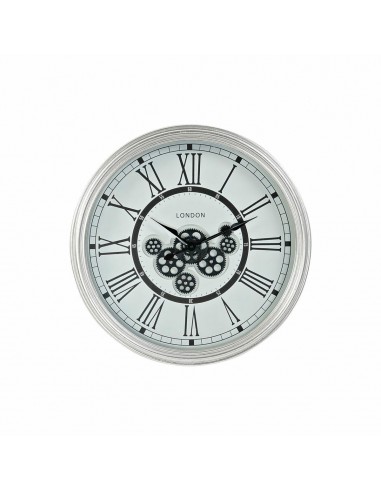 Horloge Murale DKD Home Decor Blanc Verre Fer Argenté (60 x 10 x 60 cm) Toutes les collections ici