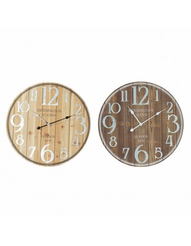 Horloge Murale DKD Home Decor Marron Bois MDF (68 x 4.5 x 68 cm) (2 pcs) france