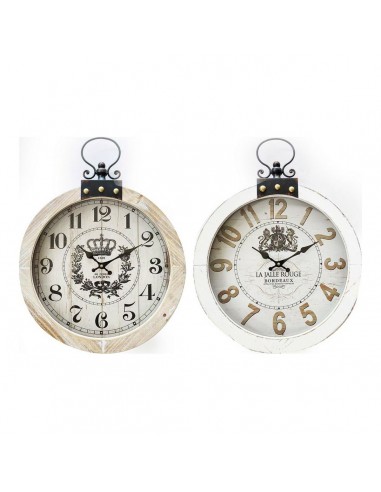 Horloge Murale DKD Home Decor Marron Blanc Fer Bois MDF (40 x 5 x 54 cm) (2 pcs) Par le système avancé 