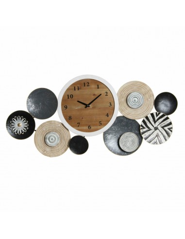 Horloge Murale DKD Home Decor Métal Bois (105.4 x 6.5 x 51.5 cm) plus qu'un jeu 