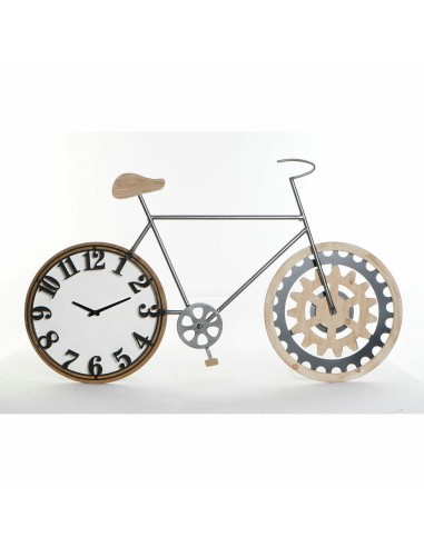 Horloge Murale DKD Home Decor Noir Bicyclette Métal Bois MDF (108 x 6.4 x 63.5 cm) Fin de série