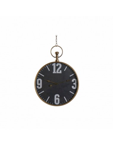 Horloge Murale DKD Home Decor Verre Noir Doré Fer (60 x 6.5 x 80 cm) de France