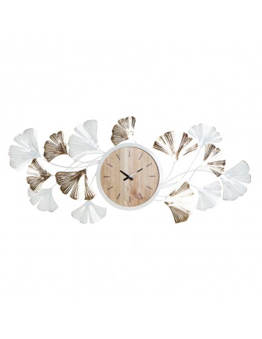 Horloge Murale DKD Home Decor Volets Doré Métal Blanc Bois MDF (109 x 6 x 59 cm) 50-70% off 