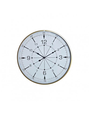 Horloge Murale DKD Home Decor Verre Doré Métal Blanc Boussole (60 x 3 x 60 cm) france