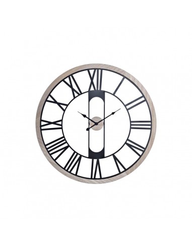 Horloge Murale DKD Home Decor Noir Métal Bois (70 x 4 x 70 cm) Comment ça marche