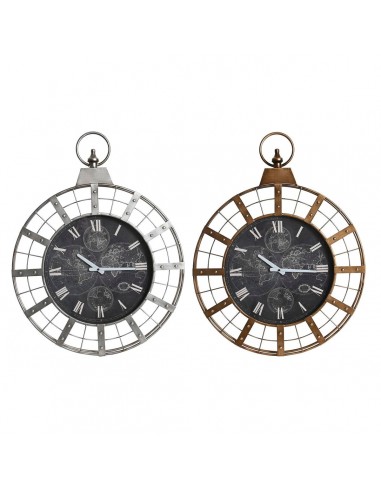 Horloge Murale DKD Home Decor Verre Argenté Noir Doré Fer (60 x 6,5 x 78 cm) acheter en ligne