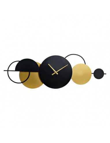 Horloge Murale DKD Home Decor Noir Doré Métal (123 x 5 x 48 cm) paiement sécurisé