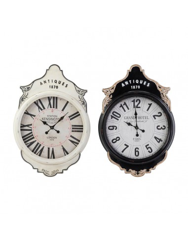 Horloge Murale DKD Home Decor Verre Noir Blanc Fer (61 x 6 x 89 cm) 50% de réduction en Octobre 2024