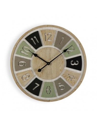 Horloge Murale Versa Bois MDF Bois MDF/Verre (4,5 x 60 x 60 cm) pas chere