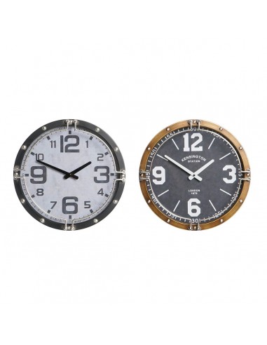 Horloge Murale DKD Home Decor Verre Fer 2 Unités (40,5 x 10 x 40,5 cm) outlet