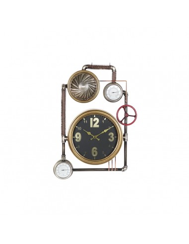 Horloge Murale DKD Home Decor Vannes Verre Doré Fer (50,5 x 12 x 73 cm) Véritable concentré