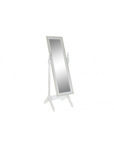 Miroir sur pied DKD Home Decor Blanc Romantique Miroir MDF (49.5 x 50.5 x 156 cm) Toutes les collections ici