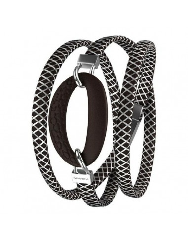 Bracelet Femme Panarea BM1N21 Noir Argent Argenté (59 cm) le concept de la Pate a emporter 