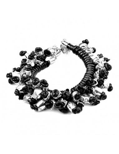 Bracelet Femme Folli Follie BA1L018WK Noir Argent 925 livraison et retour toujours gratuits