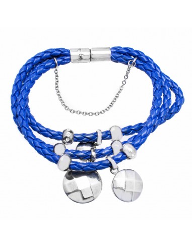 Bracelet Femme Folli Follie 3B1F003CU Bleu Cuir (21 cm) les muscles