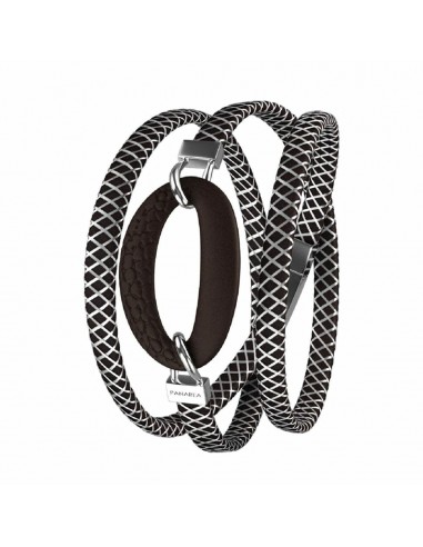 Bracelet Femme Panarea BM1N19 Argenté Noir Argent (56 cm) Livraison rapide